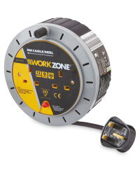 Workzone 5M Cable Reel - Grey