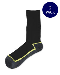 Workwear Socks 3 Pack - Black/Yellow