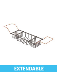 Kirkton House Wire Bath Tray - Black & Rose Gold