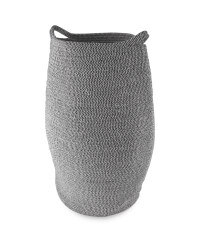 Cotton Rope Laundry Basket - Black & White