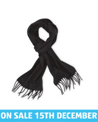 Avenue Men's Woven Scarf - Black