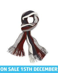 Avenue Men's Rochelle Scarf - Grey/Red