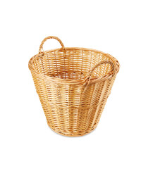 Kirkton House Round Log Basket - Natural