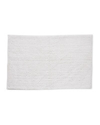 Chenille Bobble Bath Mat - White
