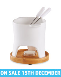Kirkton House Fondue Gift Set - White