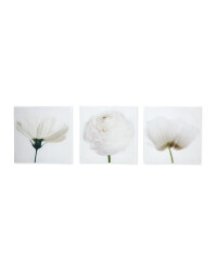 Flowers Tryptich Canvas