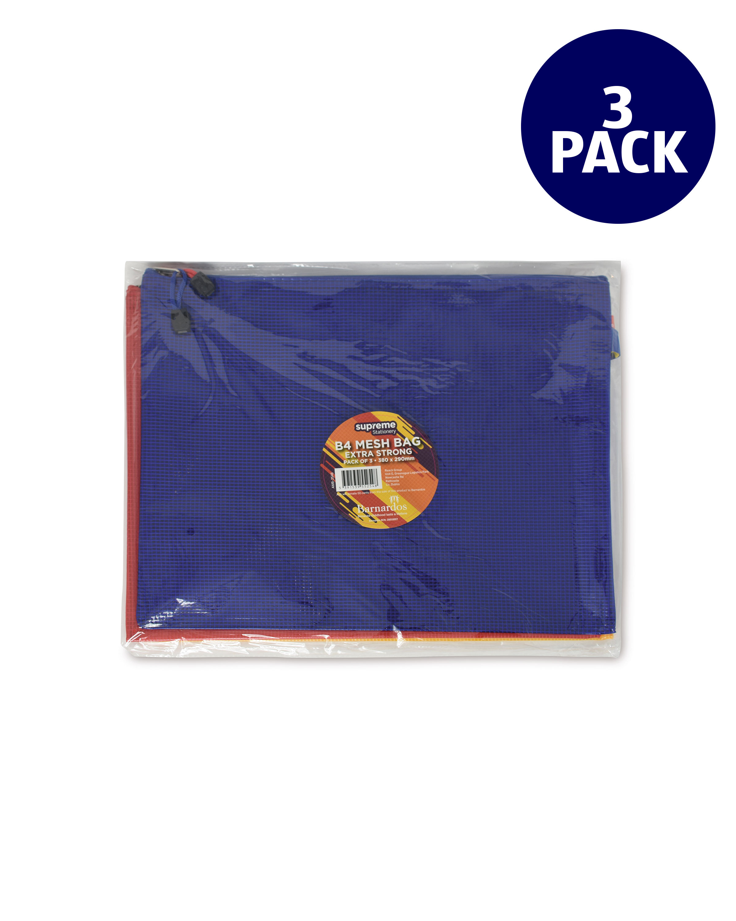 B4 Mesh Zip Wallet 3 Pack ALDI IE