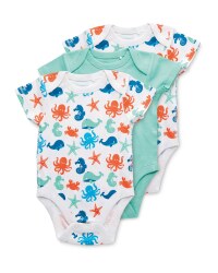 Sea Creatures Bodysuits 3 Pack