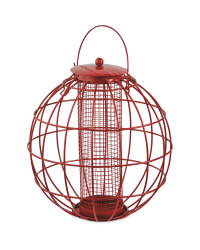 Bird Globe Peanut Feeder Rust