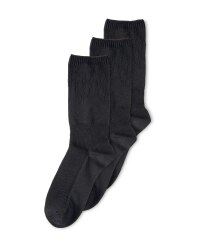 Black Diabetic Friendly Socks 3 Pack