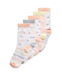 Lily & Dan Kids' Triangle Pink Socks
