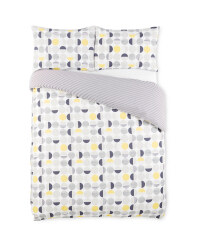 Grey Circle King Size Duvet Set