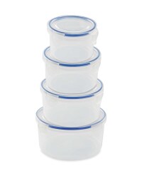 Crofton Round Clip Lid Containers - Blue