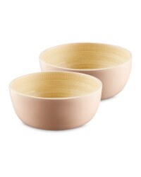 Crofton Small Bamboo Bowls 2 Pack - Pink