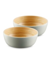 Crofton Small Bamboo Bowls 2 Pack - Grey