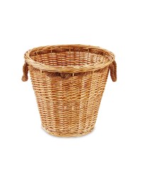 Easy Home Round Log Wicker Basket - Honey