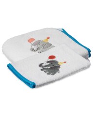 Elephant Hooded Towel with Wash Mitt