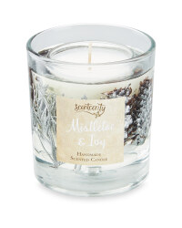 Gel Inclusion Mistletoe Candle