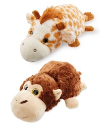 Giraffe/Monkey Turnaround Plush
