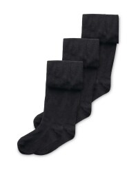 Lily & Dan Girls Tights 3 Pack - Black