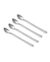 Hammered Latte Spoon Set 4 Pack