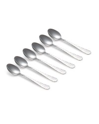 Hammered Tea Spoon Set 6 Pack