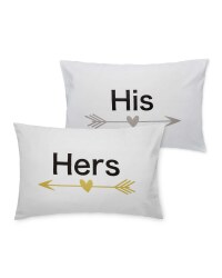 His & Hers Pillowcase Pair