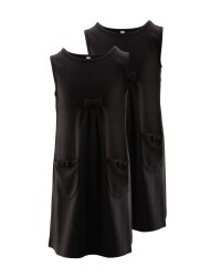 Lily & Dan Jersey Pinafore 2 Pack - Black