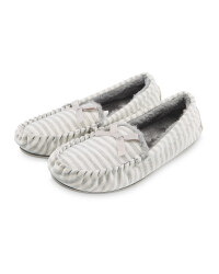 Ladies' Moccasin Stripe Slippers