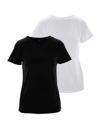 Avenue Ladies' T-Shirt 2 Pack - White/Black