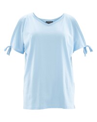 Avenue Blue Open Shoulder Top