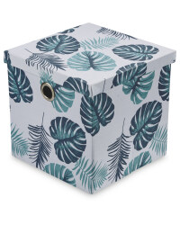 Kirkton House Leaves Storage Box - White/Blue