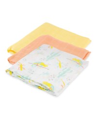Lizard Muslin Cloths 3 Pack