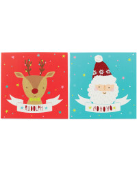 Mini Santa & Rudolph Cards 30 Pack
