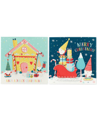 Mini Sleigh Christmas Cards 30 Pack