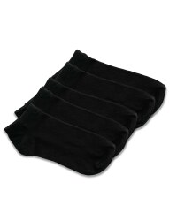 Mens Trainer Socks 5 Pack - Black