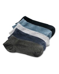 Mens Trainer Socks 5 Pack - Blue