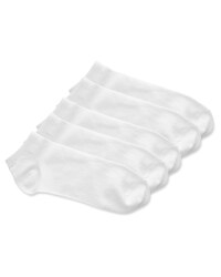 Mens Trainer Socks 5 Pack - White