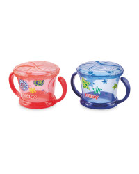 Nuby Red/Blue Snack Keeper 2 Pack