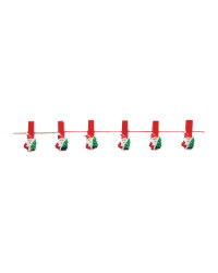Santa Peg Card Holders With Cord