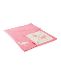 Lily & Dan Flamingo Knitted Blanket