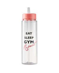 Slogan Gym Bottle - Pink