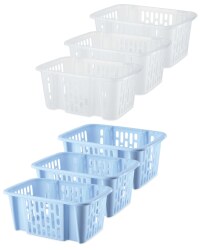 Easy Home Plastic Baskets 3 Pack