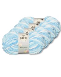 So Crafty Blue Striped Baby Yarn