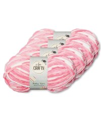 So Crafty Pink Striped Baby Yarn
