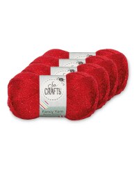 So Crafty Glamour Yarn - Romance Red