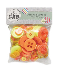 So Crafty Yellow & Orange Buttons