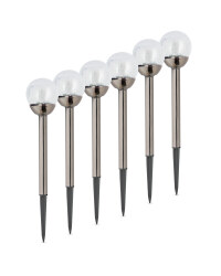 Solar Crackle Lights 6 Pack - Gunmetal