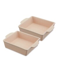 Square Oven To Table Dishes 2 Pack - Pink