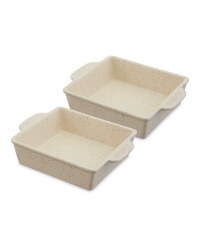 Square Oven To Table Dishes 2 Pack - Stone